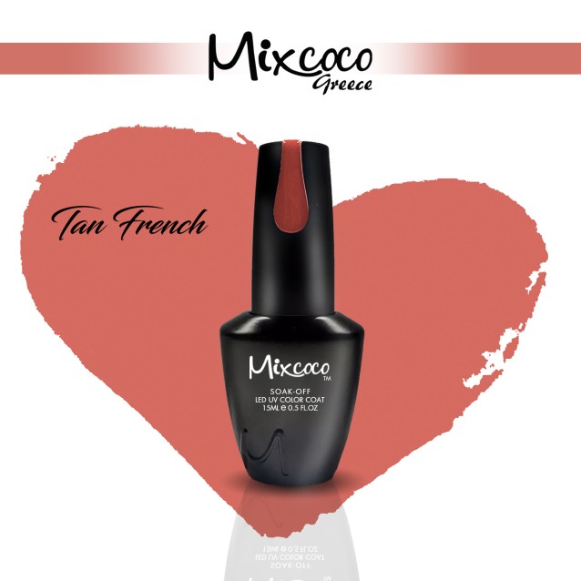 Mixcoco Ημιμόνιμο Βερνίκι Νυχιών Tan French Color French Manicure 15ml