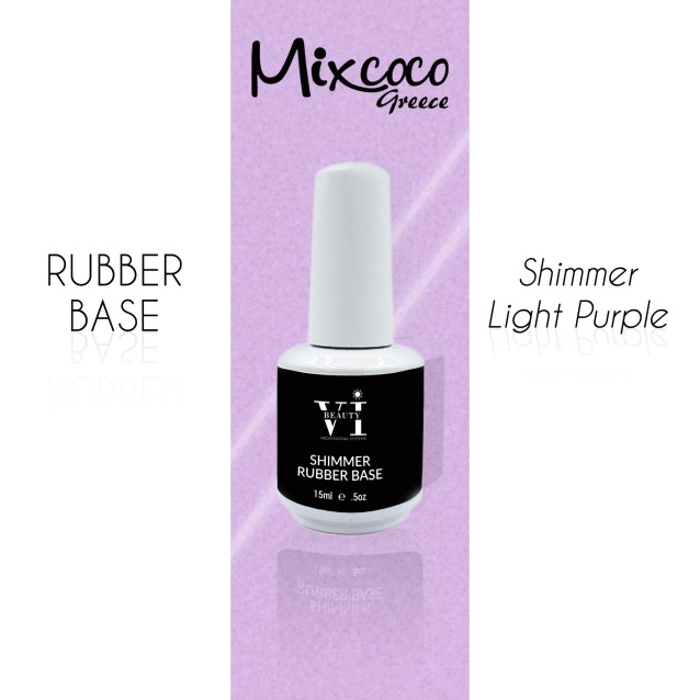 Mixcoco Rubber Base 05 Shimmer Light Purple 15ml