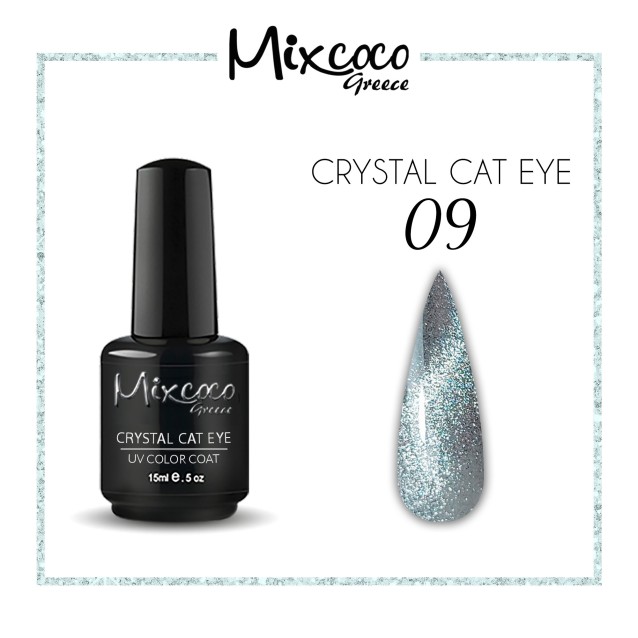 Mixcoco Ημιμόνιμο Βερνίκι Νυχιών Crystal Cat eye 09 15ml
