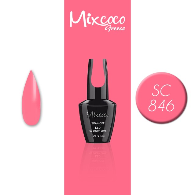 Mixcoco Ημιμόνιμο Βερνίκι Νυχιών SC 846 Barbie Pink 15ml
