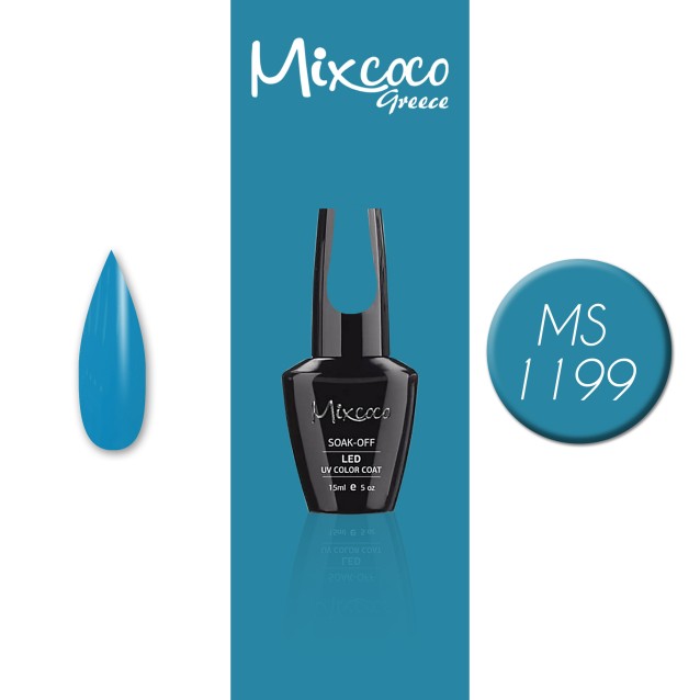 Mixcoco Ημιμόνιμο Βερνίκι Νυχιών MS 1199 Μπλε Γαλάζιο 15ml