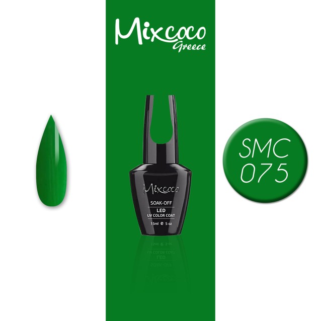 Mixcoco Ημιμόνιμο Βερνίκι Νυχιών SMC 075 Πράσινο 15ml