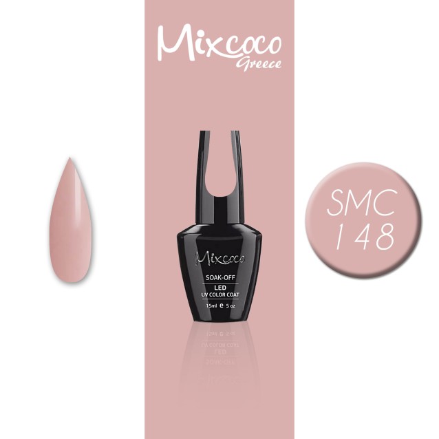 Mixcoco Ημιμόνιμο Βερνίκι Νυχιών SMC 148 Nude Ροζ 15ml