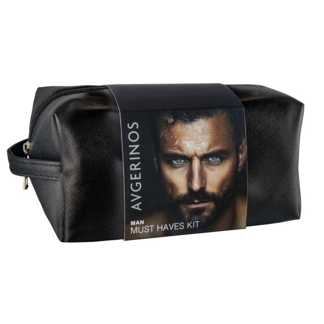 Avgerinos Cosmetics Man Must Haves Kit με 4 Προϊόντα Κανονικό Μέγεθος και ΔΩΡΟ Νεσεσέρ