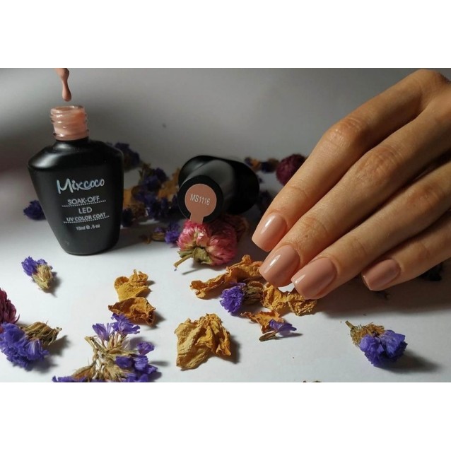 Mixcoco Ημιμόνιμο Βερνίκι Νυχιών MS 1116 Nude Σομόν 15ml