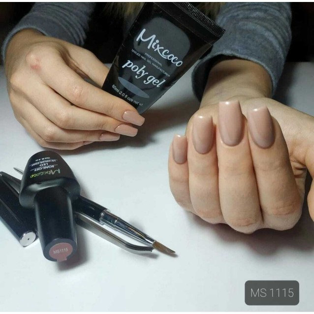 Mixcoco Ημιμόνιμο Βερνίκι Νυχιών MS 1115 Nude Καφέ 15ml