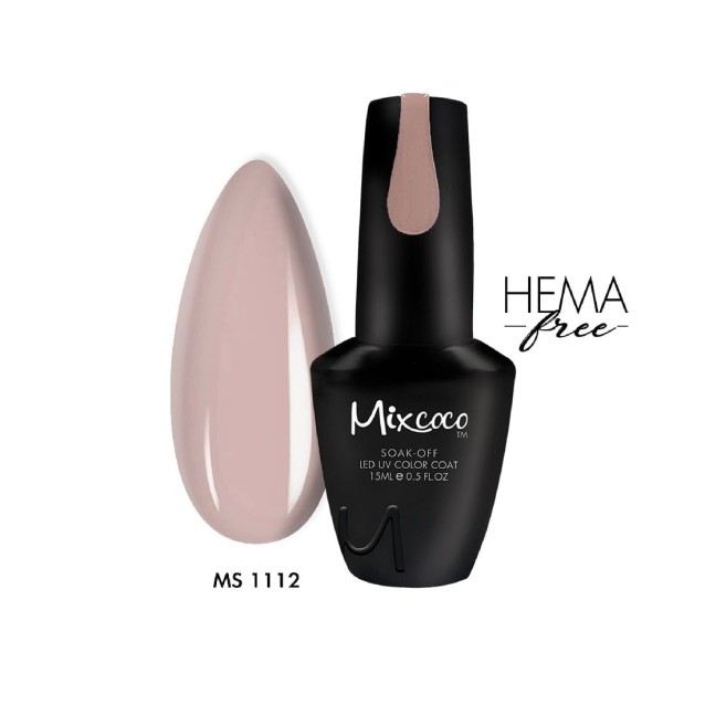 Mixcoco Ημιμόνιμο Βερνίκι Νυχιών MS 1112 Nude Ροζ 15ml