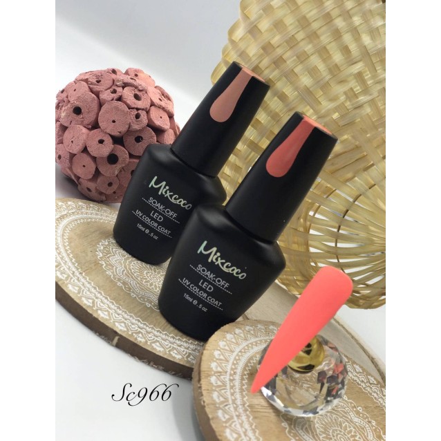 Mixcoco Ημιμόνιμο Βερνίκι Νυχιών SC 966 Σομόν 15ml