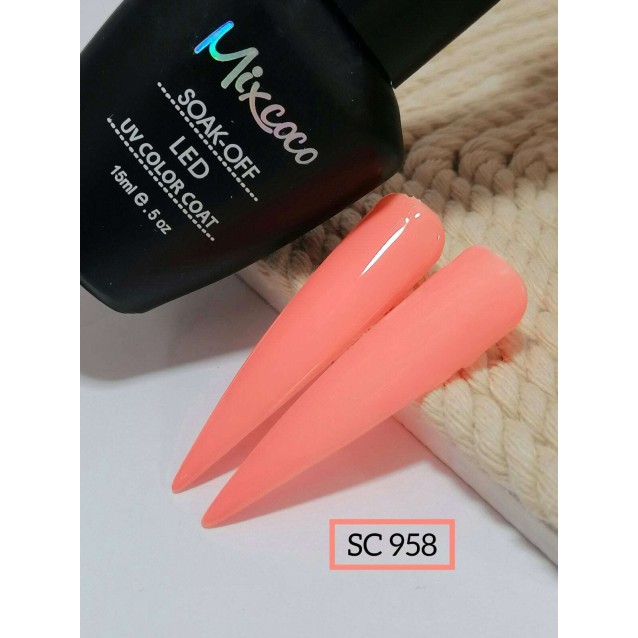 Mixcoco Ημιμόνιμο Βερνίκι Νυχιών SC 958 Σομόν Σκούρο 15ml