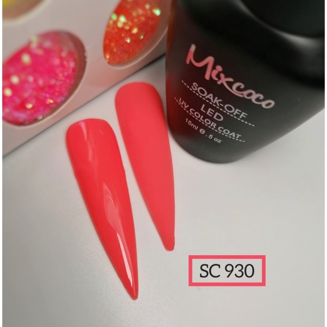 Mixcoco Ημιμόνιμο Βερνίκι Νυχιών SC 930 Κοραλί Ανοιχτό 15ml