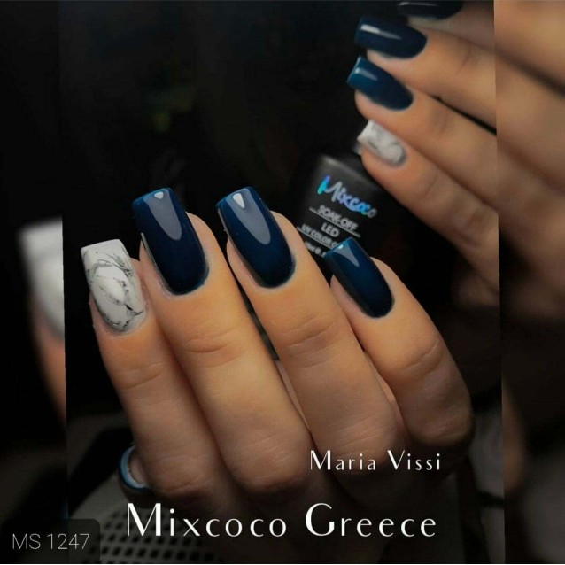 Mixcoco Ημιμόνιμο Βερνίκι Νυχιών MS 1247 Πετρόλ Σκούρο 15ml