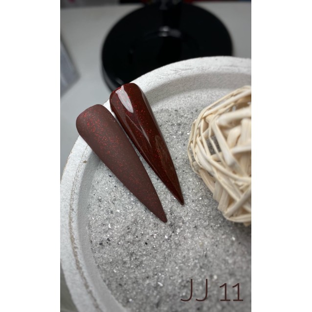 Mixcoco Ημιμόνιμο Βερνίκι Νυχιών JJ 11 Μπορντό Glitter 15ml