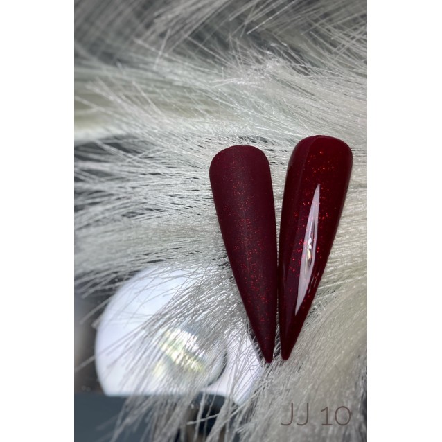 Mixcoco Ημιμόνιμο Βερνίκι Νυχιών JJ 10 Κερασί Glitter 15ml