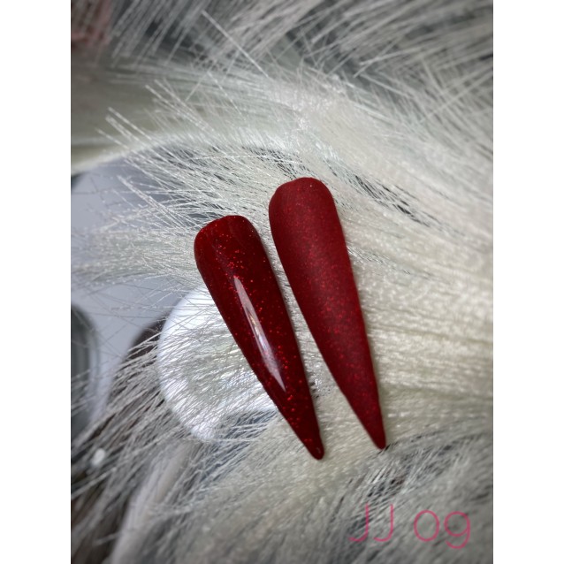 Mixcoco Ημιμόνιμο Βερνίκι Νυχιών JJ 09 Ανοιχτό Κόκκινο Glitter 15ml