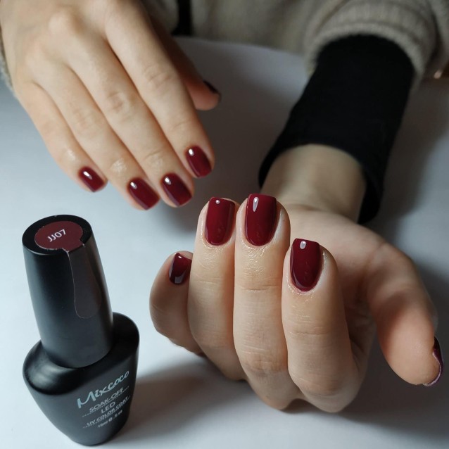 Mixcoco Ημιμόνιμο Βερνίκι Νυχιών JJ 07 Βουργουνδί 15ml