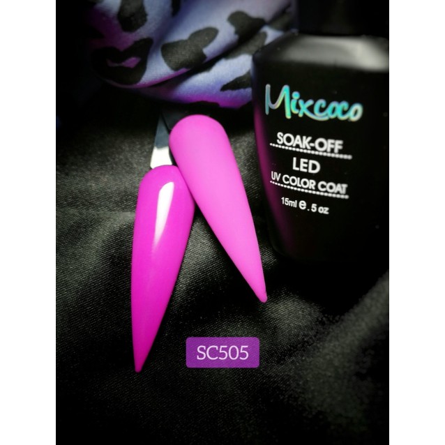 Mixcoco Ημιμόνιμο Βερνίκι Νυχιών SC 505 Ανοιχτό Φούξια Μωβ 15ml