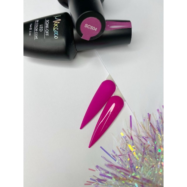 Mixcoco Ημιμόνιμο Βερνίκι Νυχιών SC 504 Φούξια Μωβ 15ml