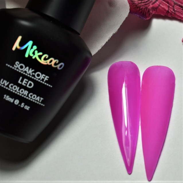 Mixcoco Ημιμόνιμο Βερνίκι Νυχιών SC 498 Clear Ματζέντα 15ml