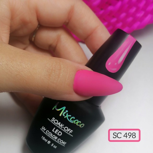 Mixcoco Ημιμόνιμο Βερνίκι Νυχιών SC 498 Clear Ματζέντα 15ml