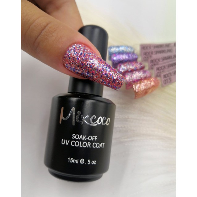Mixcoco Ημιμόνιμο Βερνίκι Νυχιών Rock Sparkling Gel 32 Color Φούξια 15ml