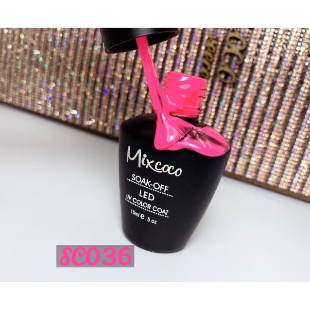 Mixcoco Ημιμόνιμο Βερνίκι Νυχιών SC 036 Fluo Φούξια 15ml