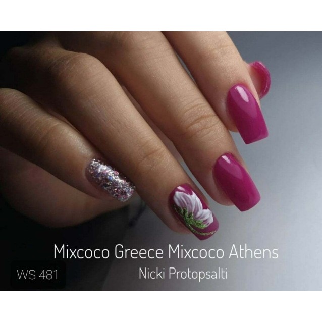 Mixcoco Ημιμόνιμο Βερνίκι Νυχιών WS 481 Ματζέντα 15ml