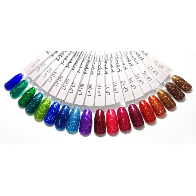 Mixcoco Ημιμόνιμο Βερνίκι Νυχιών LP 015 Πορτοκαλί Glitter 15ml