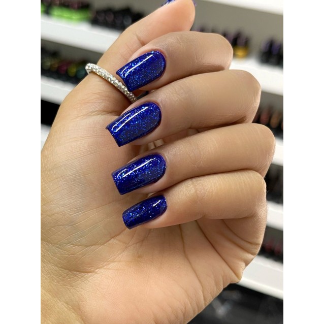 Mixcoco Ημιμόνιμο Βερνίκι Νυχιών LP 001 Μπλε Electric Glitter 15ml