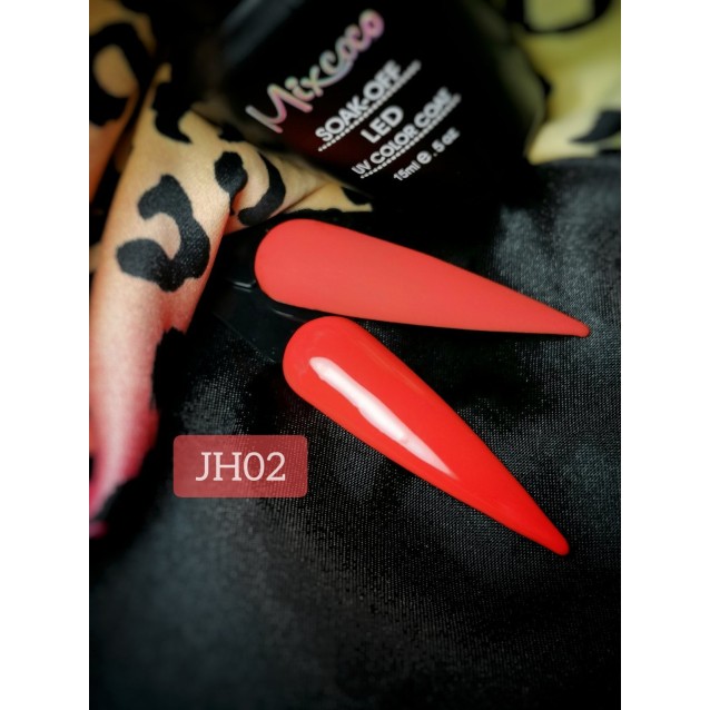 Mixcoco Ημιμόνιμο Βερνίκι Νυχιών JH 02 Πορτοκαλοκόκκινο 15ml