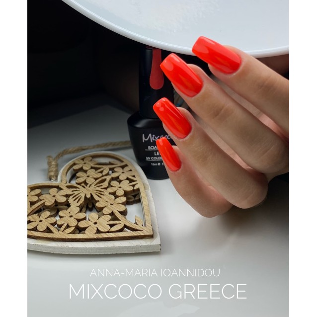 Mixcoco Ημιμόνιμο Βερνίκι Νυχιών JH 02 Πορτοκαλοκόκκινο 15ml
