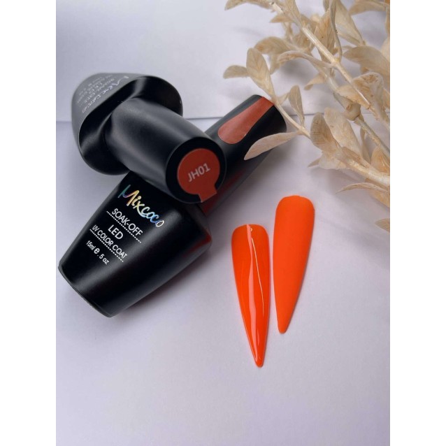 Mixcoco Ημιμόνιμο Βερνίκι Νυχιών JH 01 Έντονο Πορτοκαλί 15ml