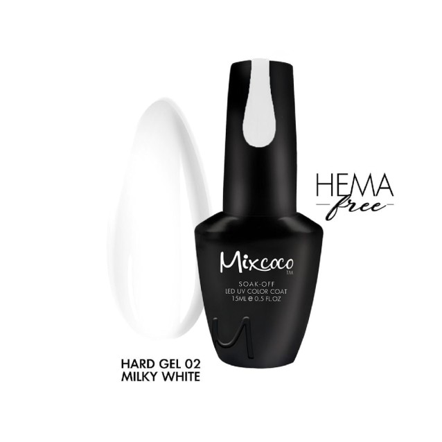 Mixcoco Hard Gel 02 Γαλακτερό 15ml