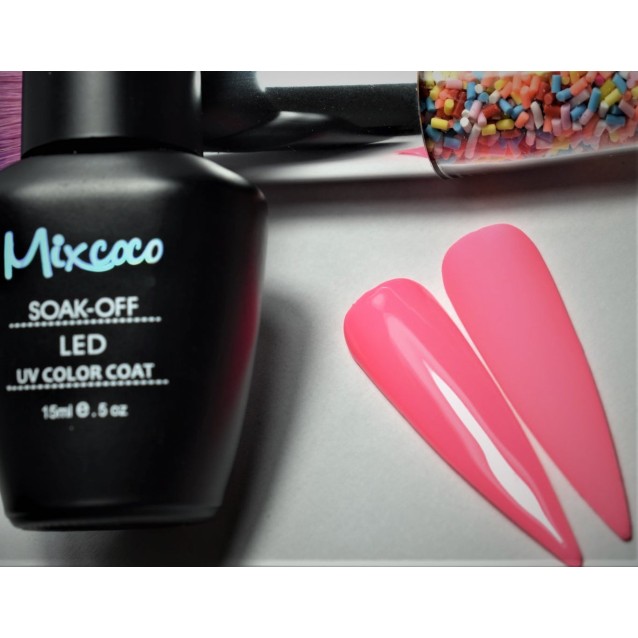 Mixcoco Ημιμόνιμο Βερνίκι Νυχιών SC 039 Fluo Ροζ 15ml