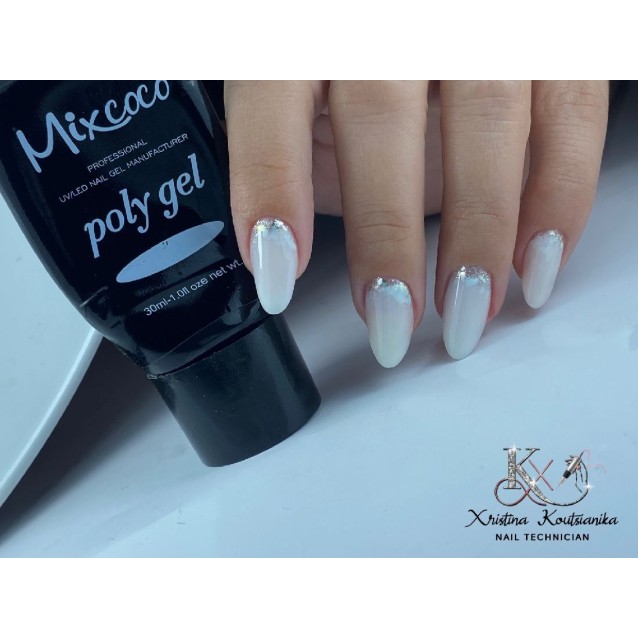 Mixcoco Poly gel Λευκό 30ml