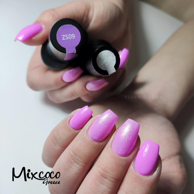 Mixcoco Ημιμόνιμο Βερνίκι Νυχιών ZS 009 Purple Flavor Φούξια Μωβ 15ml