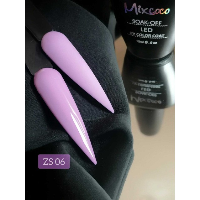 Mixcoco Ημιμόνιμο Βερνίκι Νυχιών ZS 006 Purple Flavor Ψυχρό Λιλά 15ml