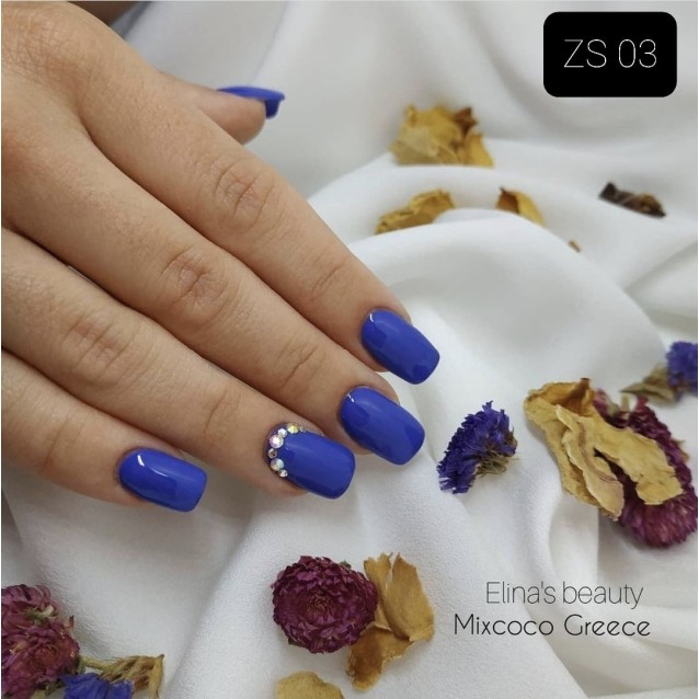 Mixcoco Ημιμόνιμο Βερνίκι Νυχιών ZS 003 Purple Flavor Μπλε Μωβ Ανοιχτό 15ml