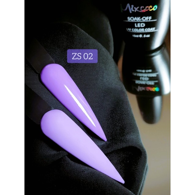 Mixcoco Ημιμόνιμο Βερνίκι Νυχιών ZS 002 Purple Flavor Βαθύ Λιλά 15ml