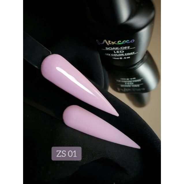Mixcoco Ημιμόνιμο Βερνίκι Νυχιών ZS 001 Purple Flavor Ροζ Λιλά 15ml