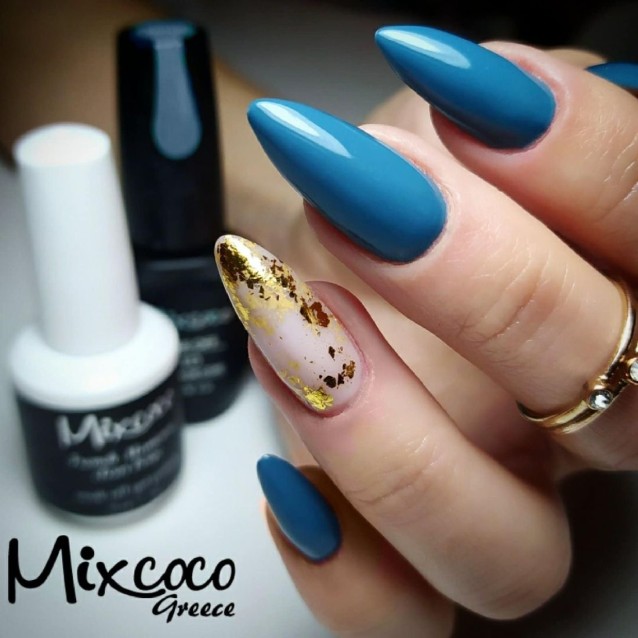 Mixcoco Ημιμόνιμο Βερνίκι Νυχιών NH 012 Grey Flavor Πετρόλ Σκούρο 15ml