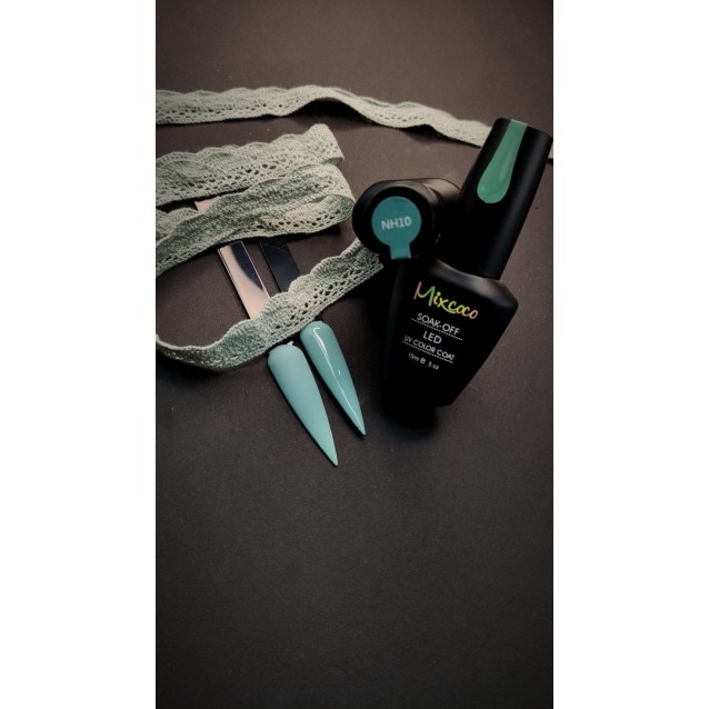 Mixcoco Ημιμόνιμο Βερνίκι Νυχιών NH 010 Grey Flavor Γκρι Της Μέντας 15ml