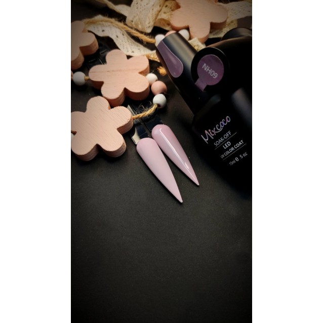 Mixcoco Ημιμόνιμο Βερνίκι Νυχιών NH 009 Grey Flavor Ροζ Μωβ Σκούρο 15ml