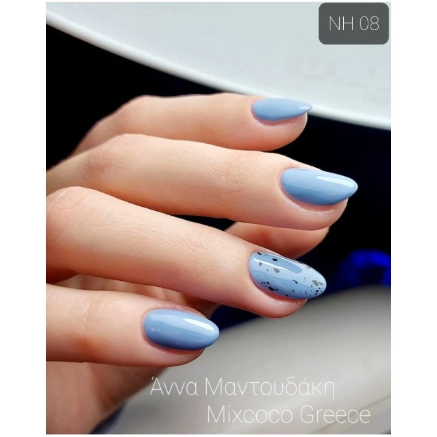 Mixcoco Ημιμόνιμο Βερνίκι Νυχιών NH 008 Grey Flavor Μπλε Γκρι 15ml