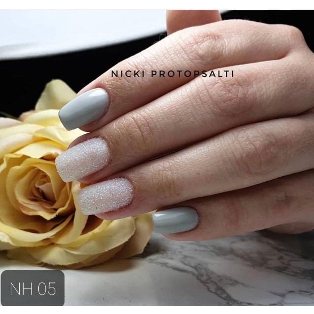 Mixcoco Ημιμόνιμο Βερνίκι Νυχιών NH 005 Grey Flavor Γκρι Ανοιχτό 15ml