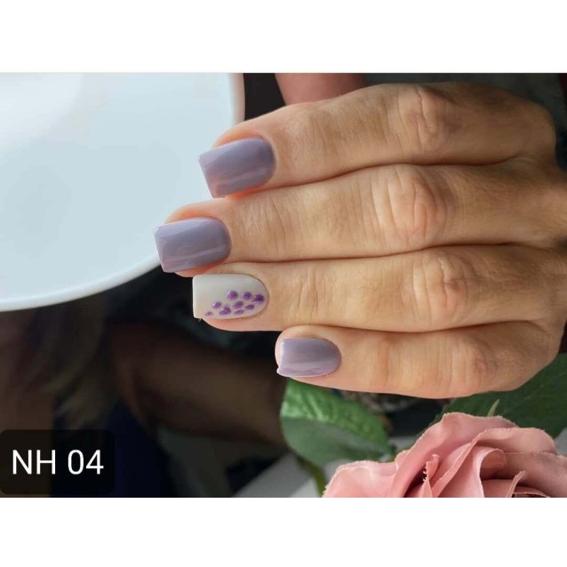 Mixcoco Ημιμόνιμο Βερνίκι Νυχιών NH 004 Grey Flavor Γκρι Μωβ 15ml