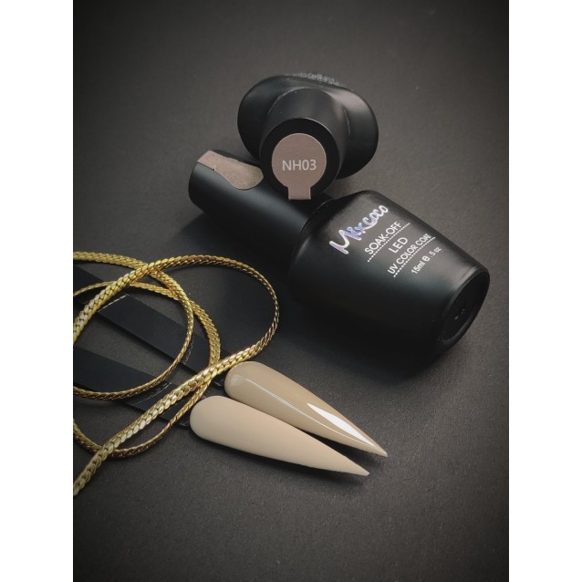 Mixcoco Ημιμόνιμο Βερνίκι Νυχιών NH 003 Grey Flavor Μπεζ Γκρι 15ml