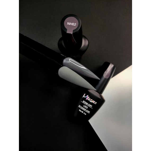 Mixcoco Ημιμόνιμο Βερνίκι Νυχιών NH 002 Grey Flavor Γκρι Ανθρακί 15ml