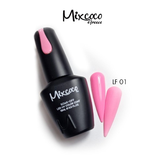 Mixcoco Ημιμόνιμο Βερνίκι Νυχιών LF 001 Ροζ 15ml