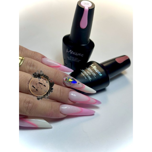 Mixcoco Ημιμόνιμο Βερνίκι Νυχιών LF 001 Ροζ 15ml