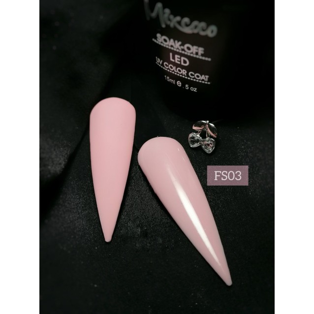 Mixcoco Ημιμόνιμο Βερνίκι Νυχιών FS 003 Ροζ Nude Παστέλ 15ml